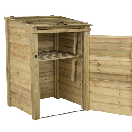 Wooden Wheelie Bin Store, Natural Finish