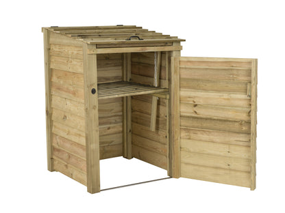 Wooden Wheelie Bin Store, Natural Finish