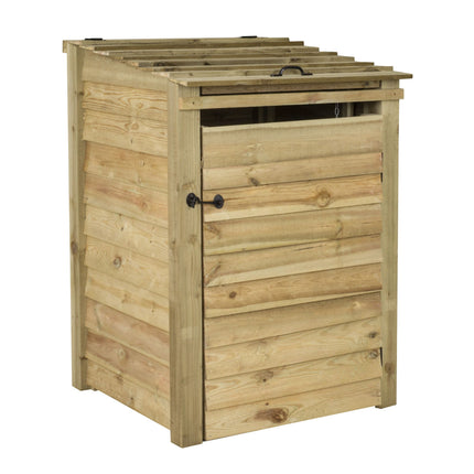 Wooden Wheelie Bin Store, Natural Finish