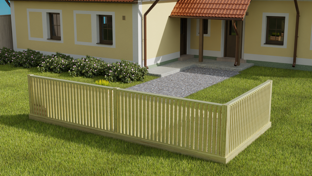 Rectangular Decking Kit With Balustrades V.6