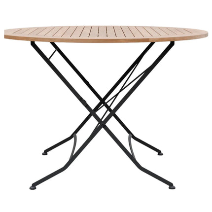Sicily 4 Seater Teak and Wrought Iron Round 110cm Garden Dining Set