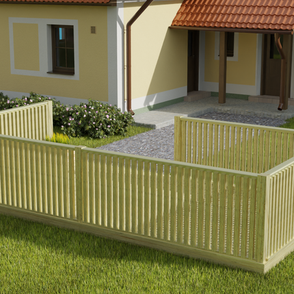 Rectangular Decking Kit With Balustrades V.4