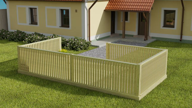 Rectangular Decking Kit With Balustrades V.4