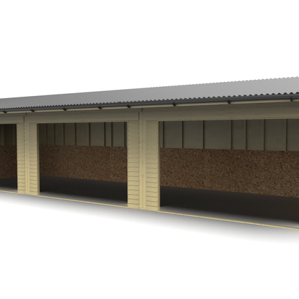 Animal Field Shelter V.6 Open Front/Apex Roof with Guttering