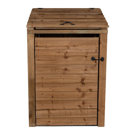 Wooden Wheelie Bin Store, Brown Finish
