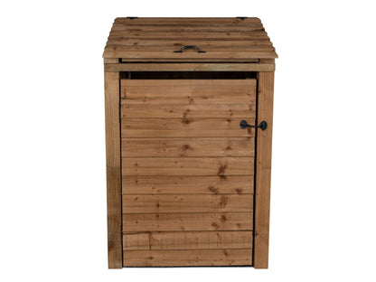Wooden Wheelie Bin Store, Brown Finish