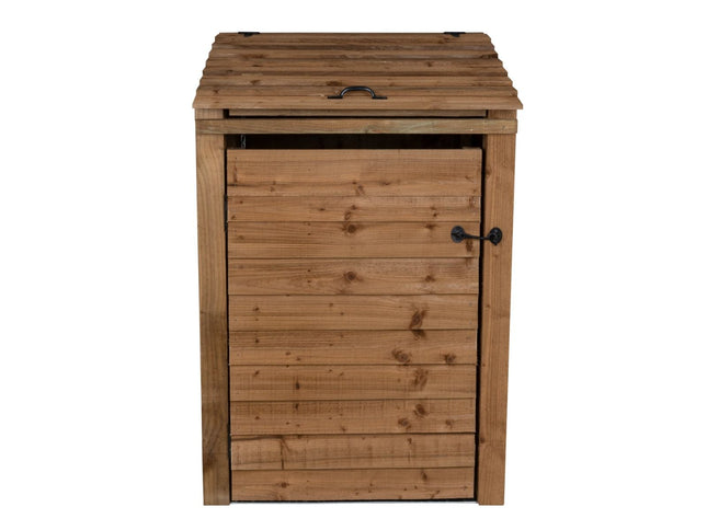 Wooden Wheelie Bin Store, Brown Finish