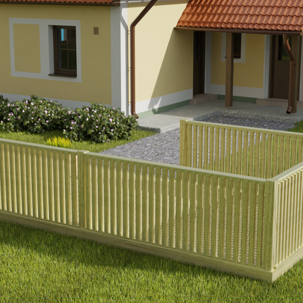 Rectangular Decking Kit With Balustrades V.5