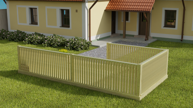 Rectangular Decking Kit With Balustrades V.5