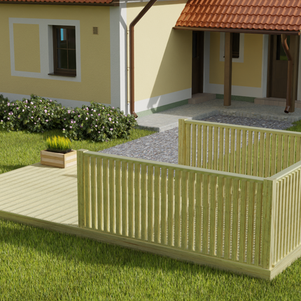 Rectangular Decking Kit With Balustrades V.3