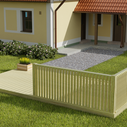 Rectangular Decking Kit With Balustrades V.2