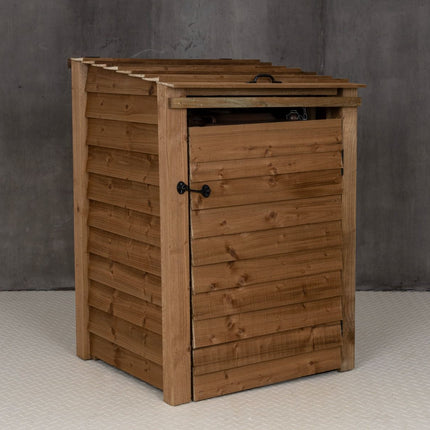 Wooden Wheelie Bin Store, Brown Finish