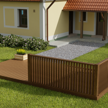 Rectangular Decking Kit With Balustrades V.2