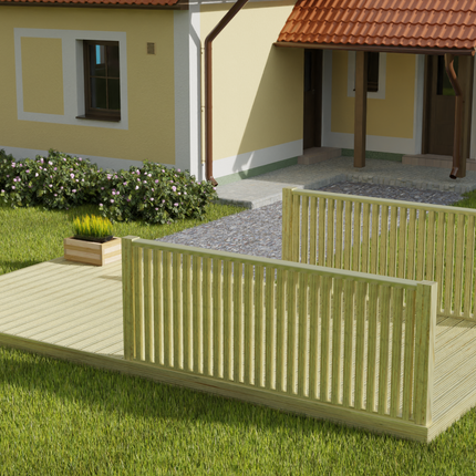 Rectangular Decking Kit With Balustrades V.1