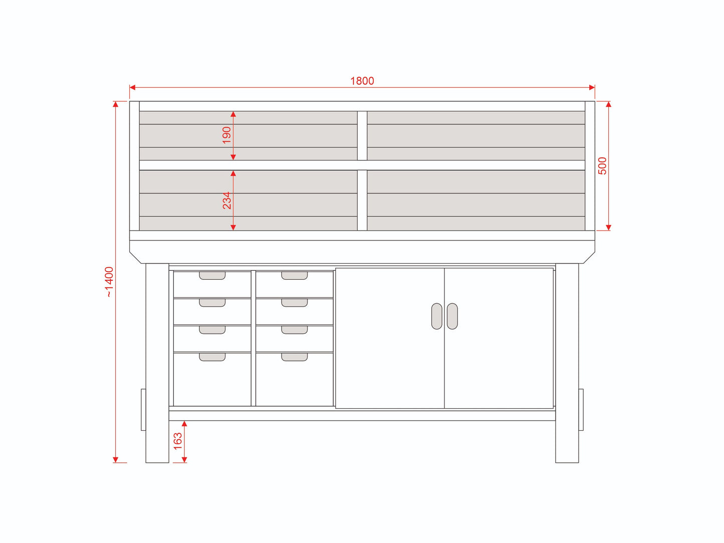 Acorn Heavy-duty Cupboard Workbench (V.1)