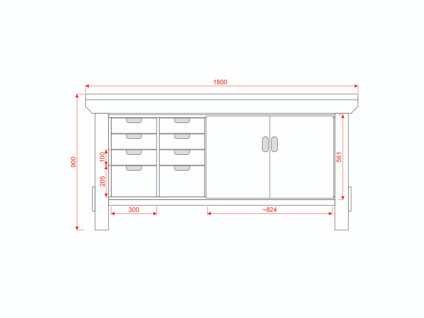 Acorn Heavy-duty Cupboard Workbench (V.1)