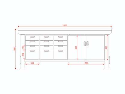 Acorn Heavy-duty Cupboard Workbench (V.1)
