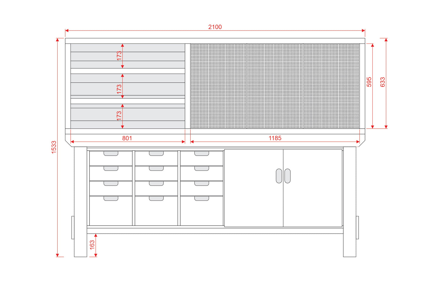 Acorn Heavy-duty Cupboard Workbench (V.1)