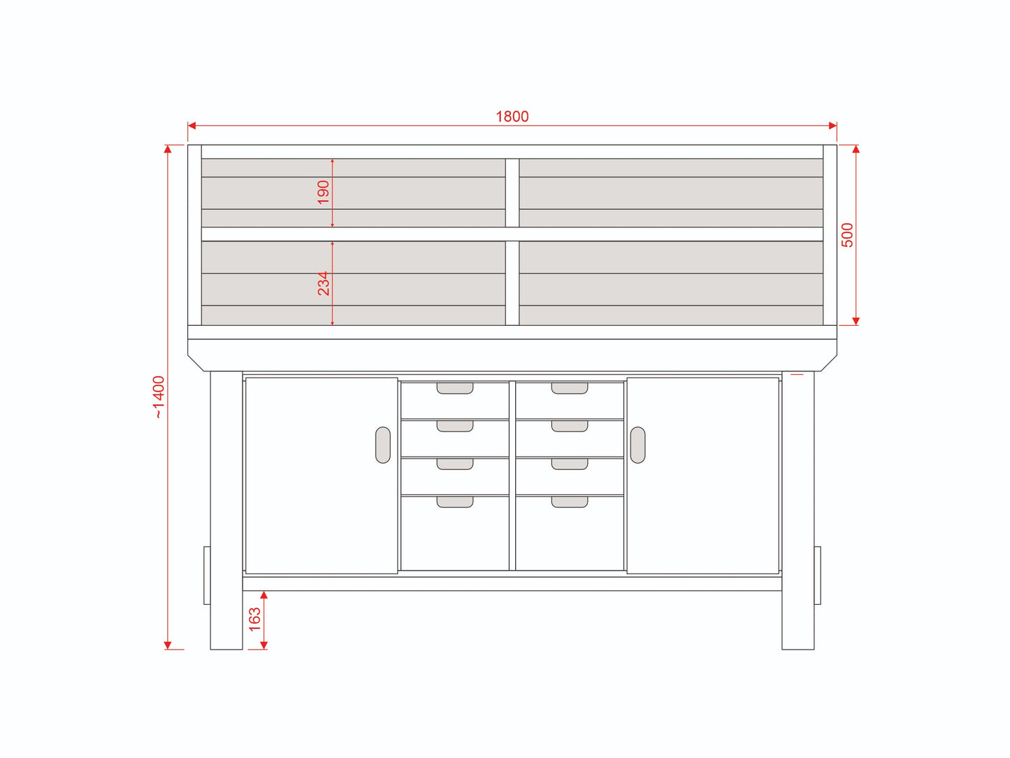 Acorn Heavy-duty Cupboard Workbench (V.6)