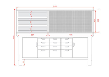 Acorn Heavy-duty Cupboard Workbench (V.6)