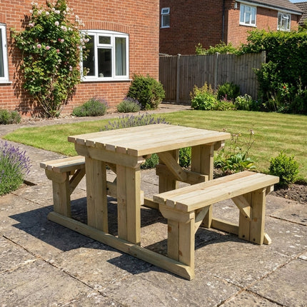 Abies Picnic Table and Benches Set
