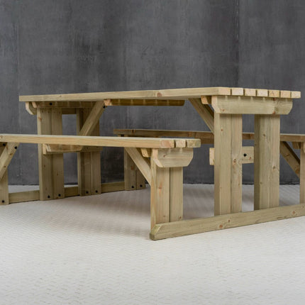 Abies Picnic Table and Benches Set
