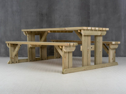 Abies Picnic Table and Benches Set