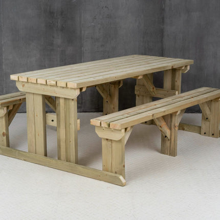 Abies Picnic Table and Benches Set