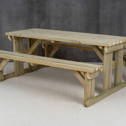 Abies Picnic Table and Benches Set