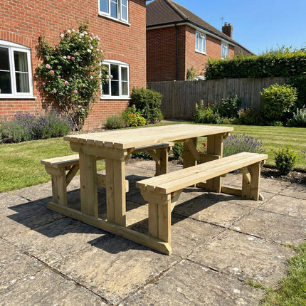 Abies Picnic Table and Benches Set