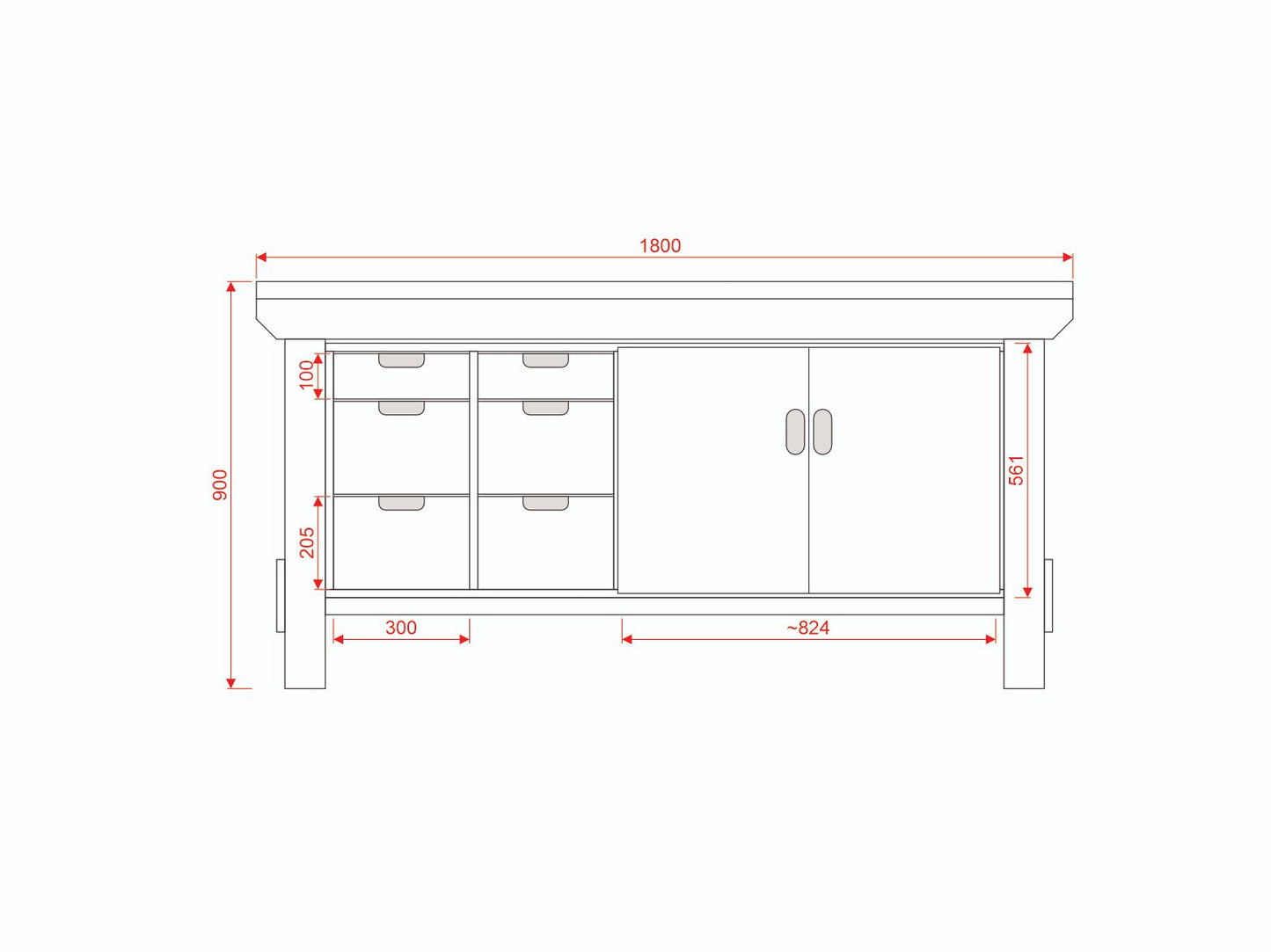 Acorn Heavy-duty Cupboard Workbench (V.2)
