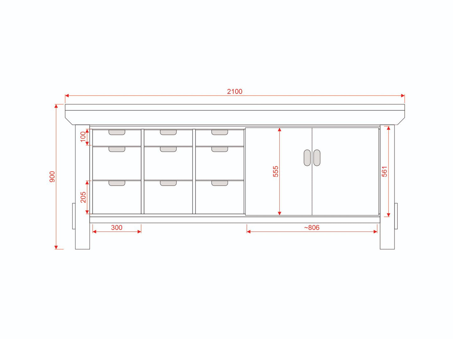 Acorn Heavy-duty Cupboard Workbench (V.2)