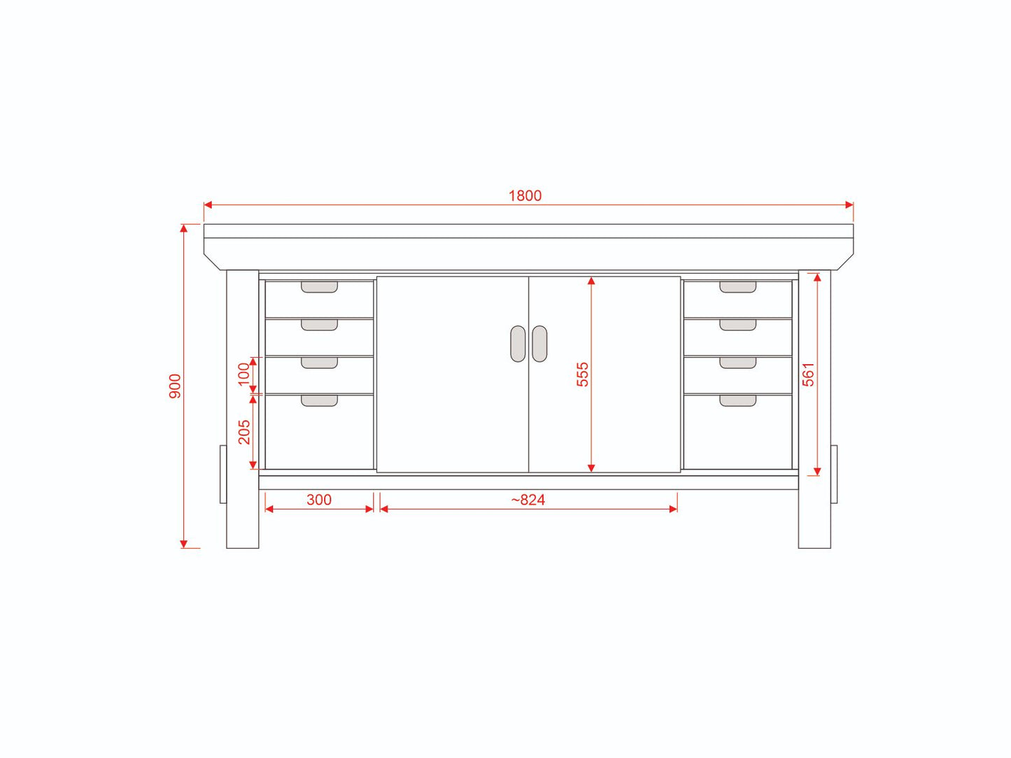 Acorn Heavy-duty Cupboard Workbench (V.4)