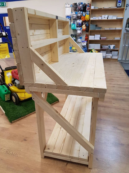 Acorn Wooden Workbench With Back Panel