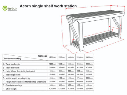 Acorn Wooden Workbench