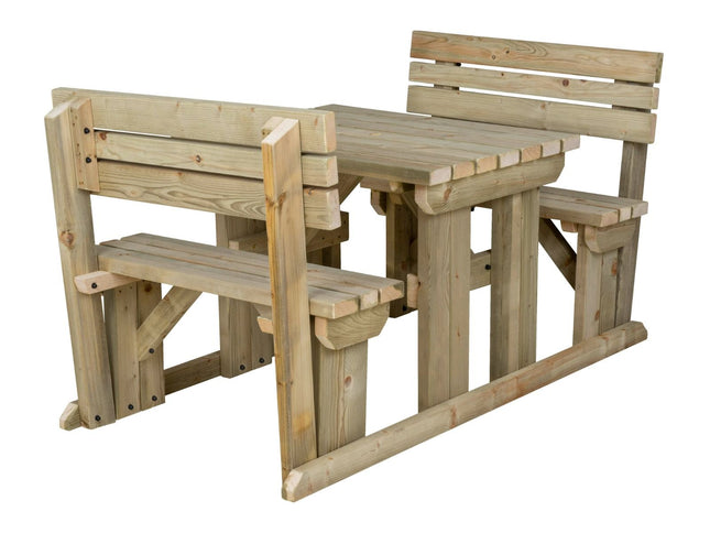Alders Picnic Table Benches Set With Backrest