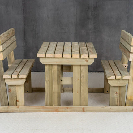 Alders Picnic Table Benches Set With Backrest