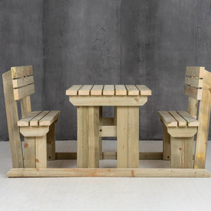 Alders Picnic Table Benches Set With Backrest