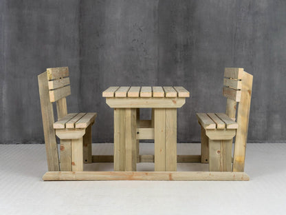 Alders Picnic Table Benches Set With Backrest