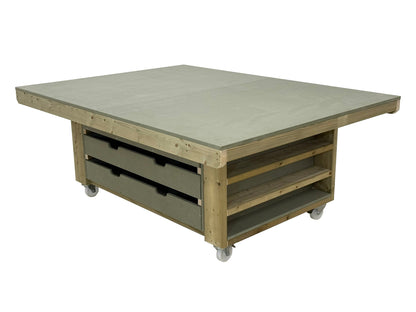 Art/craft table, project workbench with storage V.4