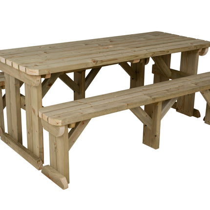 Aspen Rounded Picnic Table and Benches Set