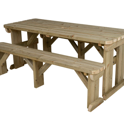 Aspen Rounded Picnic Table and Benches Set