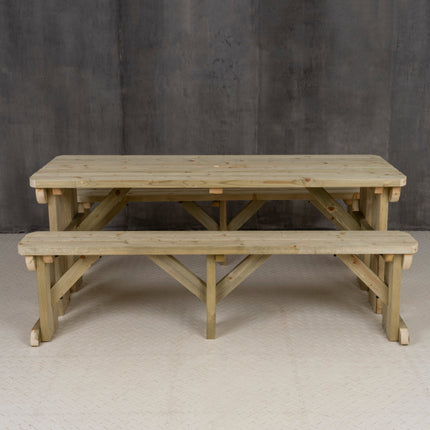 Aspen Rounded Picnic Table and Benches Set