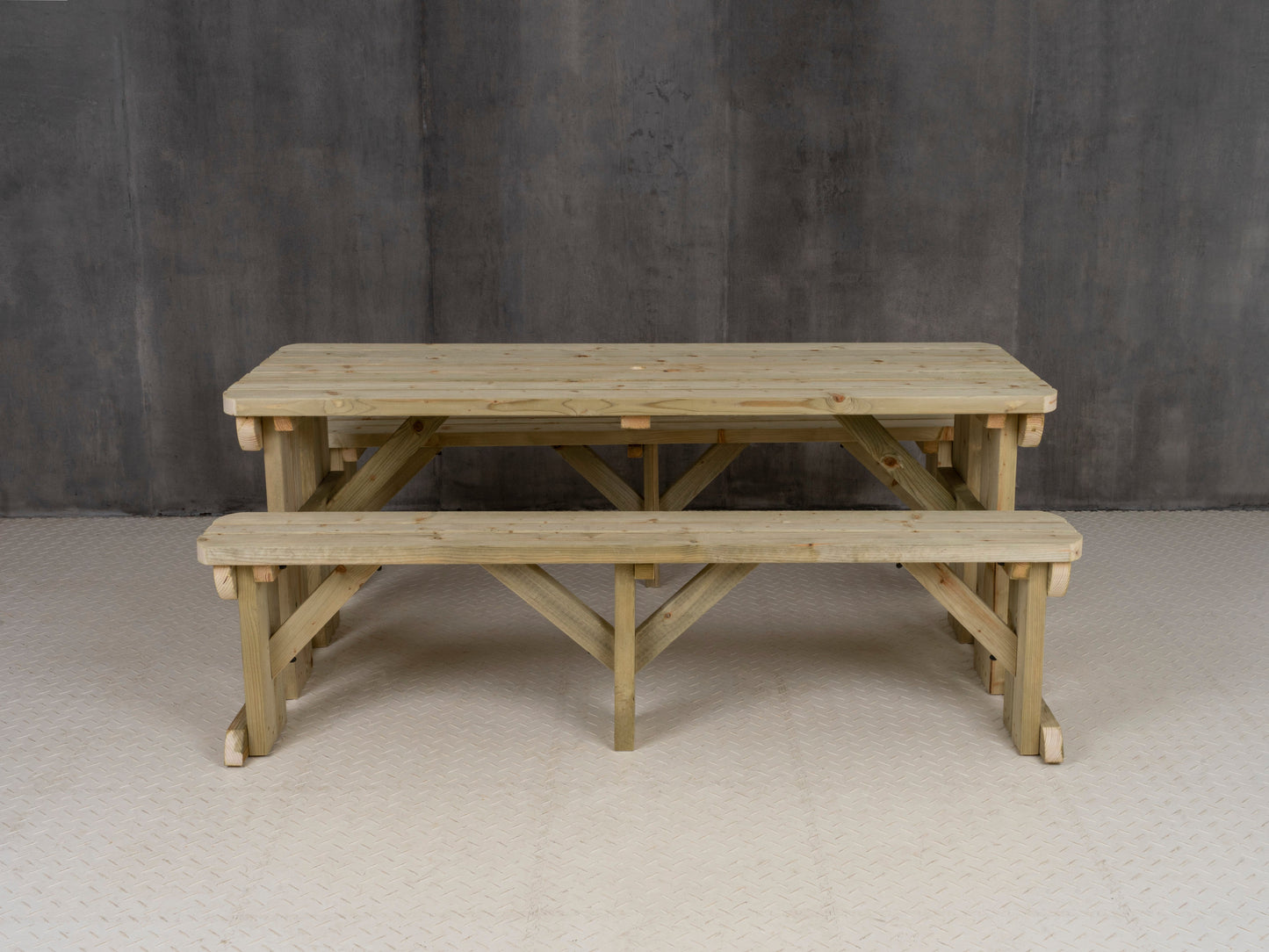 Aspen Rounded Picnic Table and Benches Set