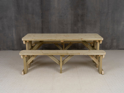 Aspen Rounded Picnic Table and Benches Set