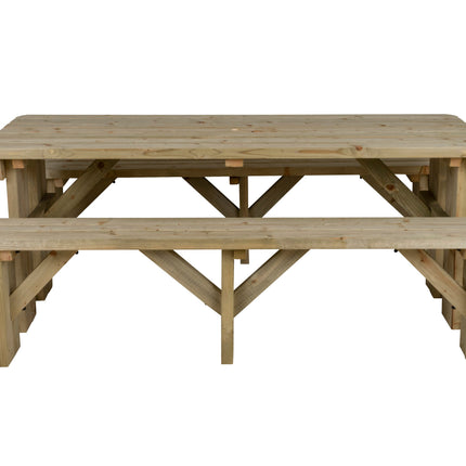 Aspen Rounded Picnic Table and Benches Set
