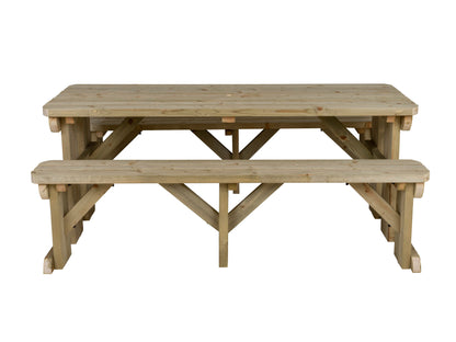 Aspen Rounded Picnic Table and Benches Set