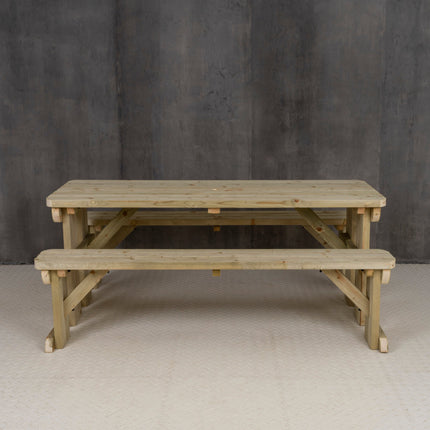 Aspen Rounded Picnic Table and Benches Set