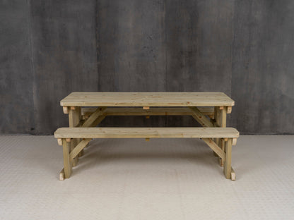 Aspen Rounded Picnic Table and Benches Set