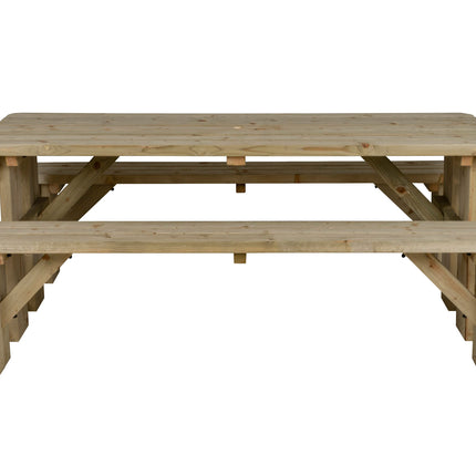 Aspen Rounded Picnic Table and Benches Set